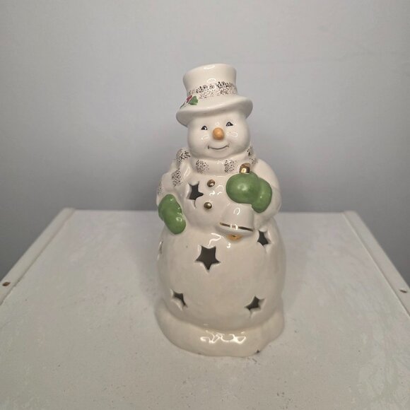 Lenox Snowman Lit Color Changing Figurine Seasons Sparkle 6.5 In NWT - Picture 1 of 9